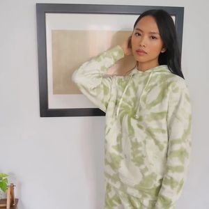 Reformation green tie dye hoodie